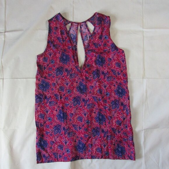 RP4LF Women's Medium Sleeveless Printed Keyhole Tank Top - Picture 2 of 6